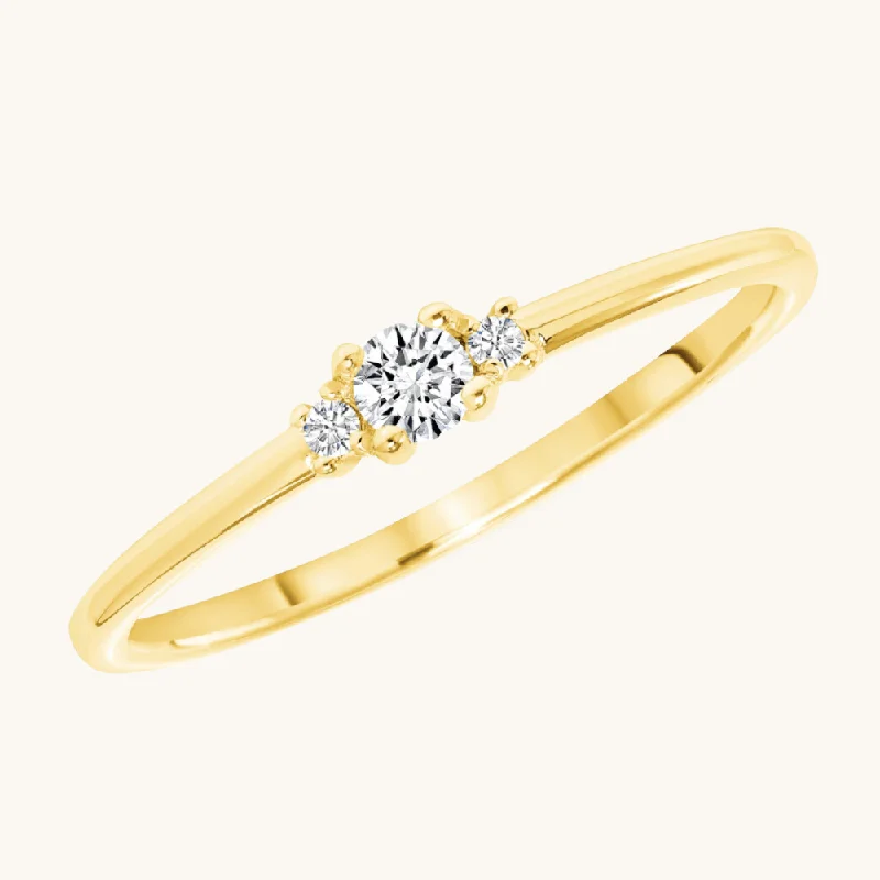 women's engagement rings with organic style -Aurora Trio Diamond Band