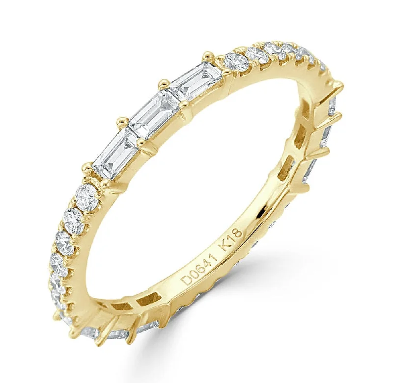 women's engagement rings with diamond band -14k Gold & Diamond Eternity Ring