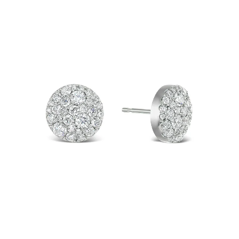 women's earrings with stud posts -FULL MOON STUD EARRINGS