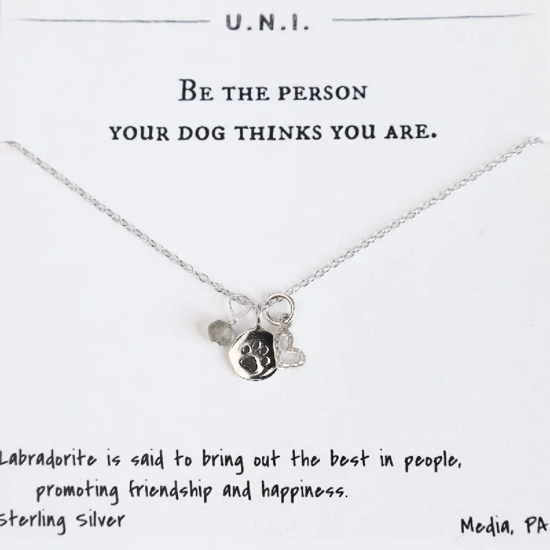 women's necklaces with engraved pendant -Be the Person Your Dog Thinks You Are Necklace