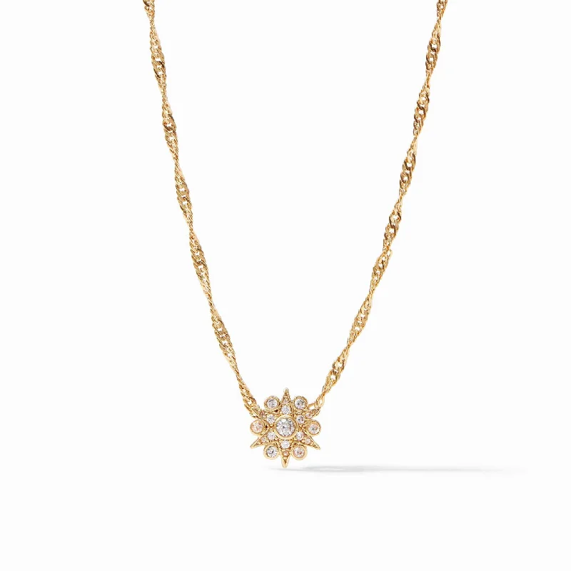 women's necklaces with adjustable length -Celeste Demi Solitaire Necklace