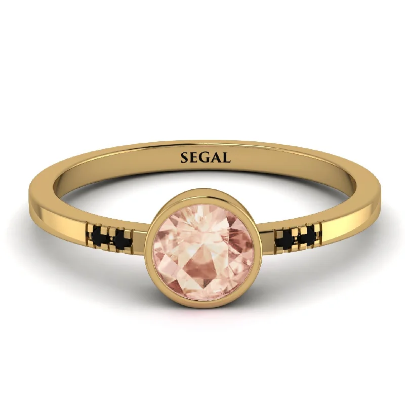 women's engagement rings with sleek finish -Bezel Minimalist Morganite Ring - Kinsley No. 904