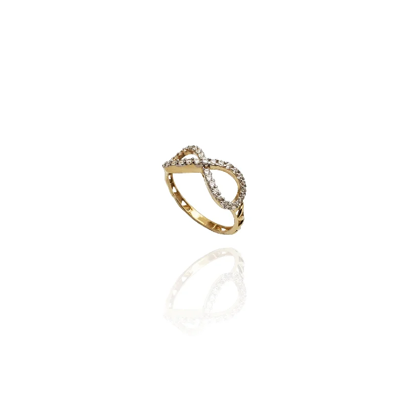 women's rings with intricate design -Infinity CZ Ring (14K)