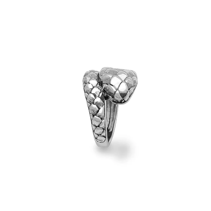 women's rings with minimalist style -Coiled King Cobra Ring (Silver)