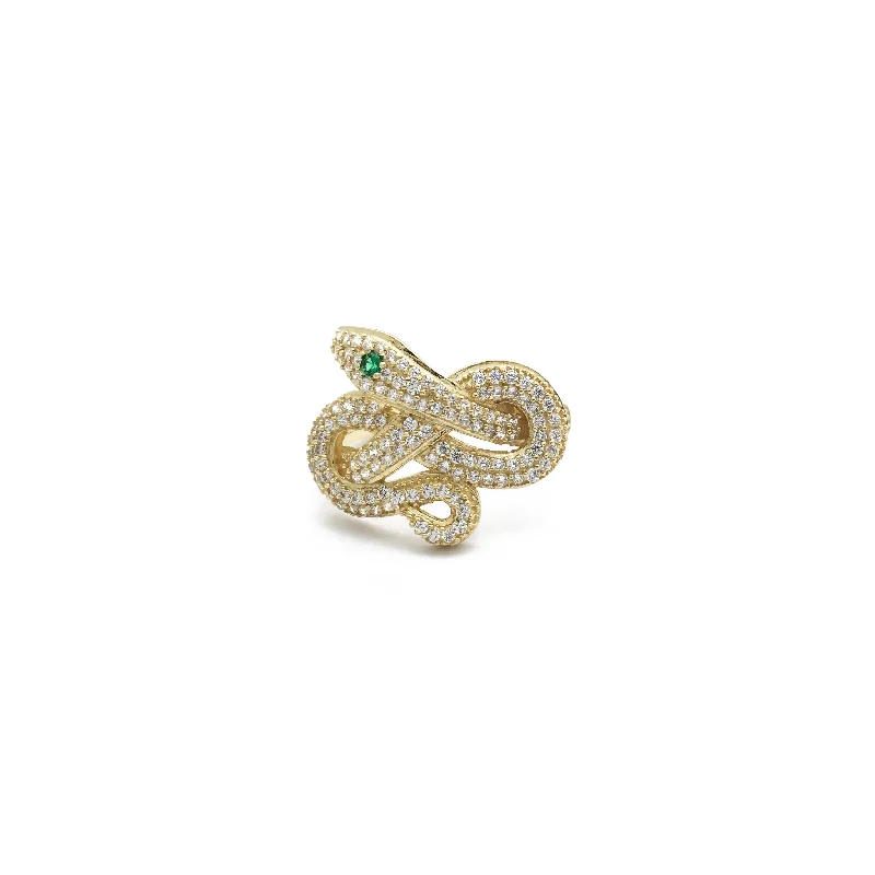 women's rings with fine craftsmanship -Entangling Snake Cocktail Ring (14K)