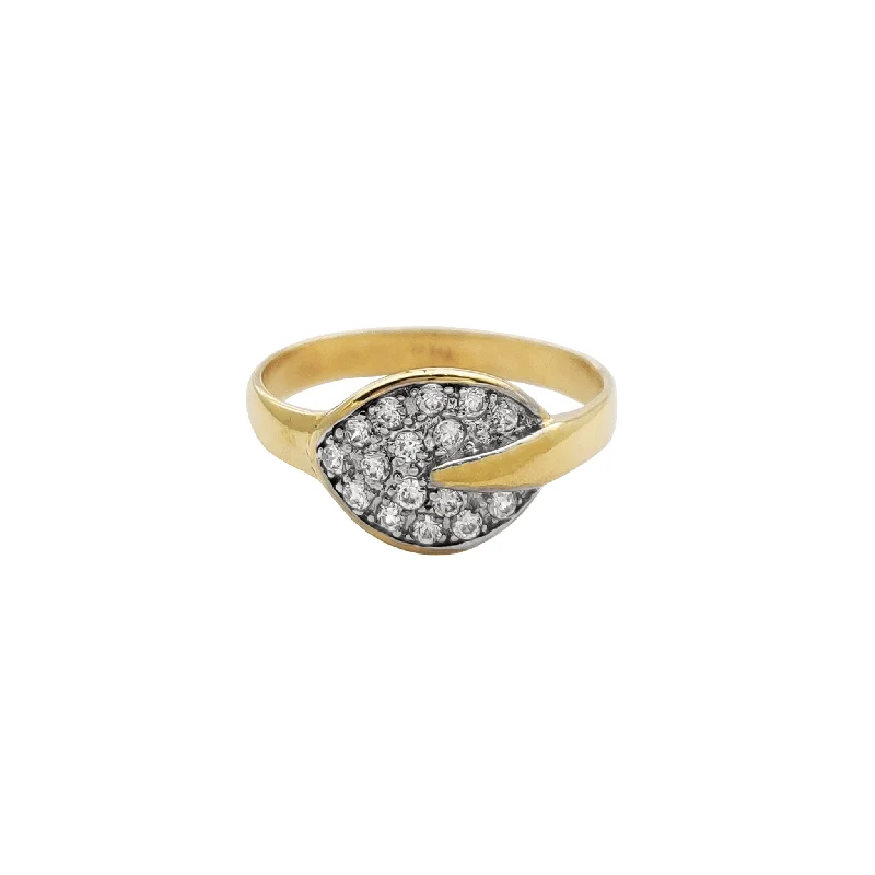 women's rings with delicate setting -Cluster Oval Sideways Ring (14K)