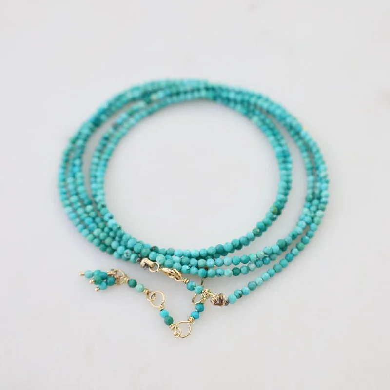 women's necklaces with gemstone -Turquoise Wrap Bracelet & Necklace