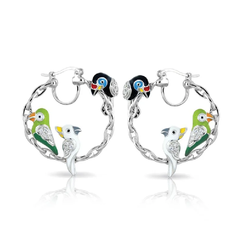 women's earrings with enamel finish -Aviary Earrings