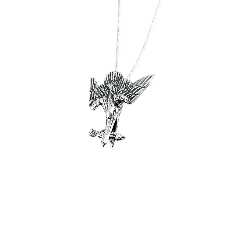 women's necklaces with choker style -Diving Pelican Necklace