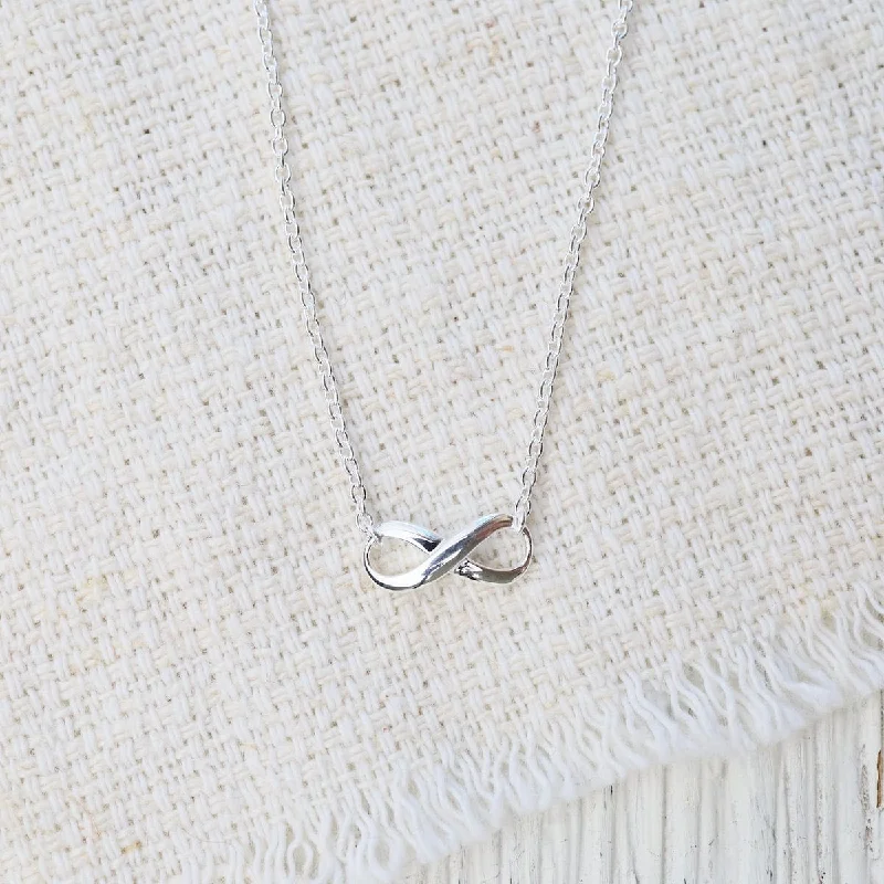 women's necklaces with unique gemstone -Sterling Silver Infinity Symbol Necklace