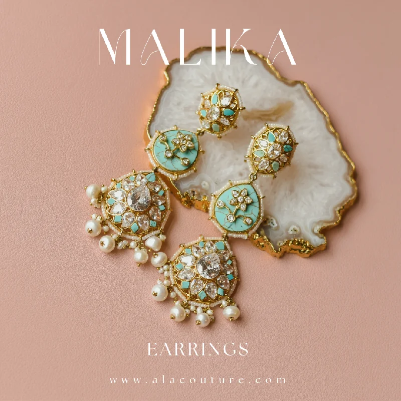 women's earrings with classy studs -Malika Earrings - Available in 2 Options