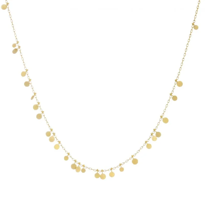 women's necklaces with opal -Yellow Gold Random Dots Necklace