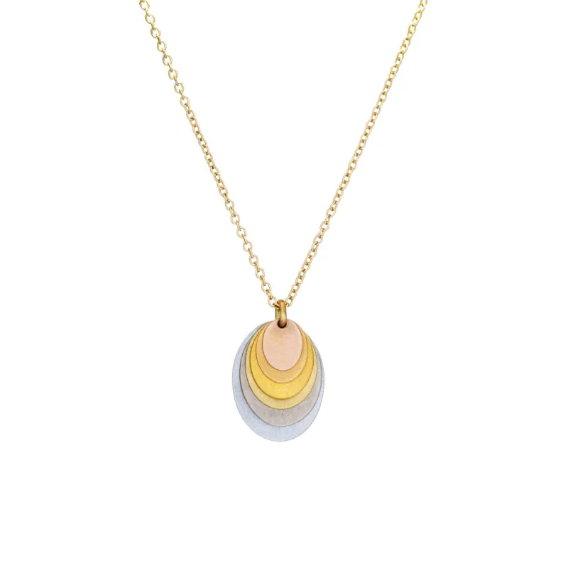 women's necklaces with layered design -Tiny Rainbow Plume Pendant Necklace