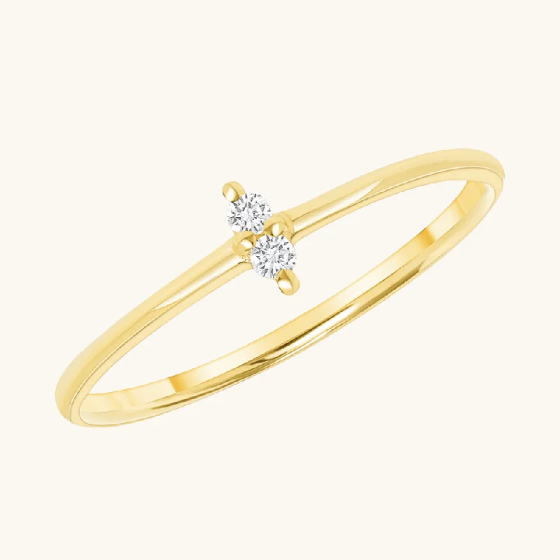 women's engagement rings with low setting -Luna Stackable Diamond Band