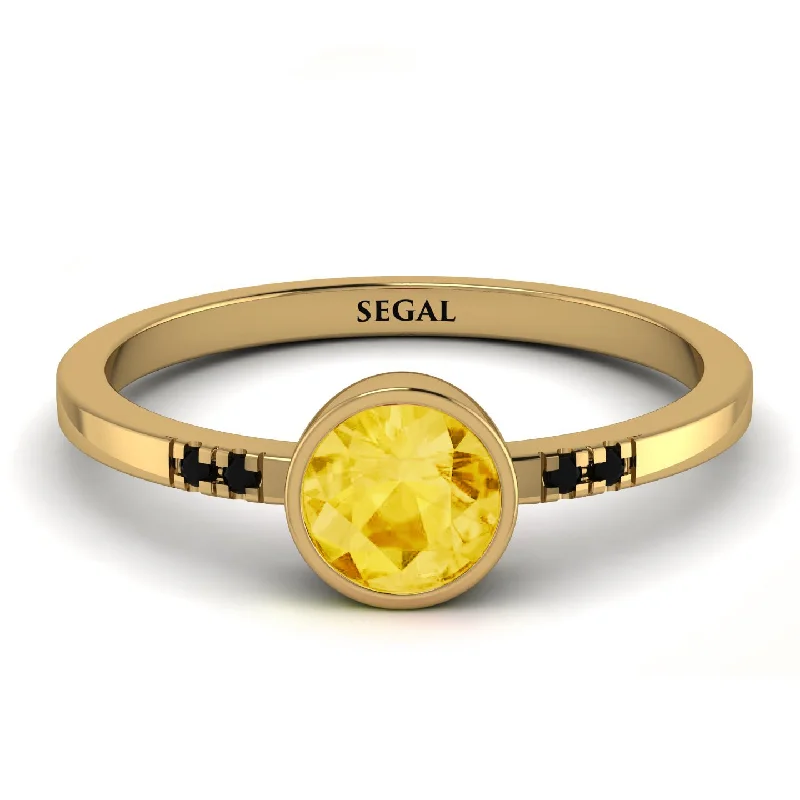 women's engagement rings with antique-inspired design -Bezel Minimalist Citrine Ring - Kinsley No. 604