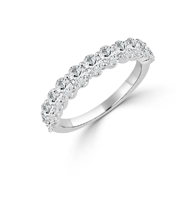 women's engagement rings with filigree band -14k Gold & Diamond Oval Band