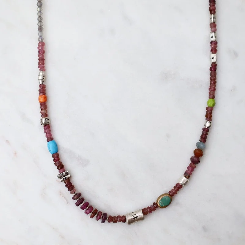 women's necklaces with statement gemstone -Great Barrier Reef Necklace in Pink Tourmaline