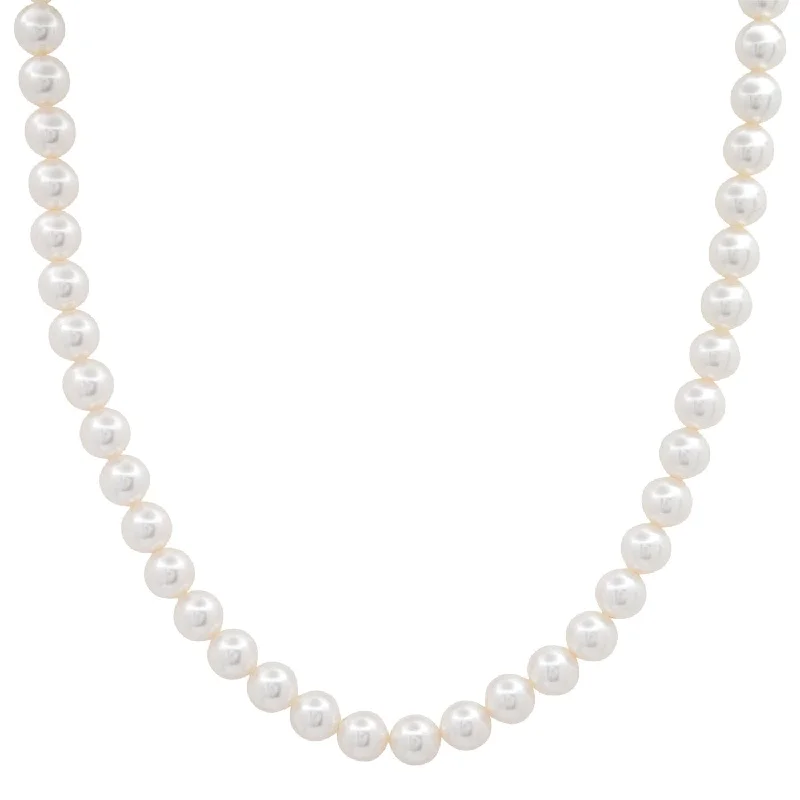 women's necklaces with moonstone charm -6mm Swarovski Pearl Necklace