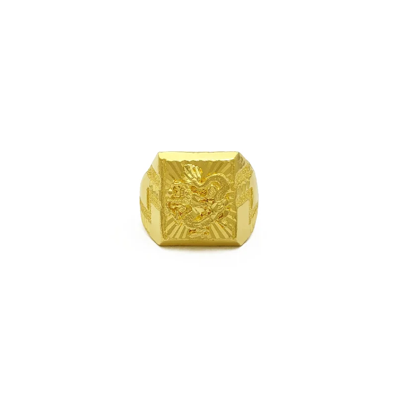 women's rings with timeless appeal -Chinese Dragon Signet Ring (24K)