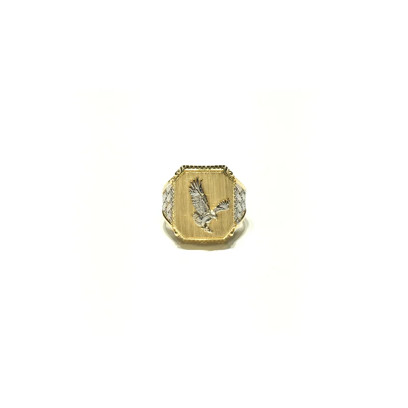 women's rings diamond -Flying Eagle Signet Ring (14K)