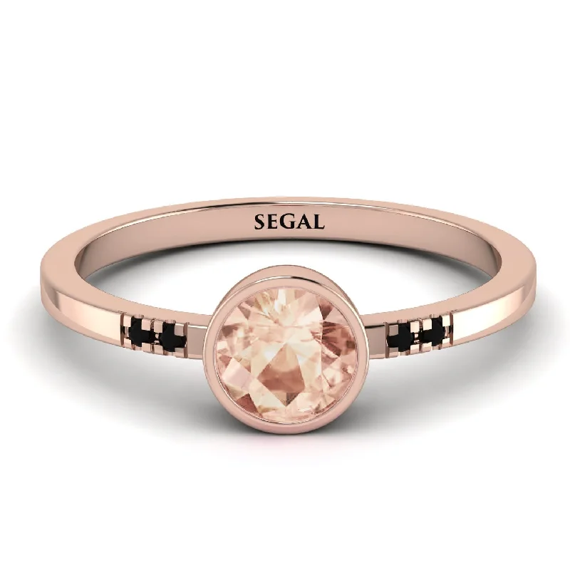 women's engagement rings with custom design -Bezel Minimalist Morganite Ring - Kinsley No. 905