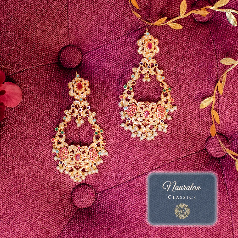 women's earrings with large hoop -Niti Earrings