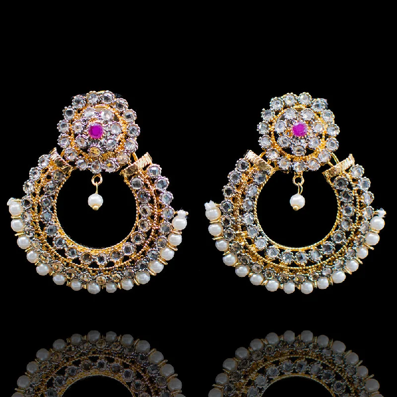 women's earrings with ruby -Fareeha Earrings - Ruby