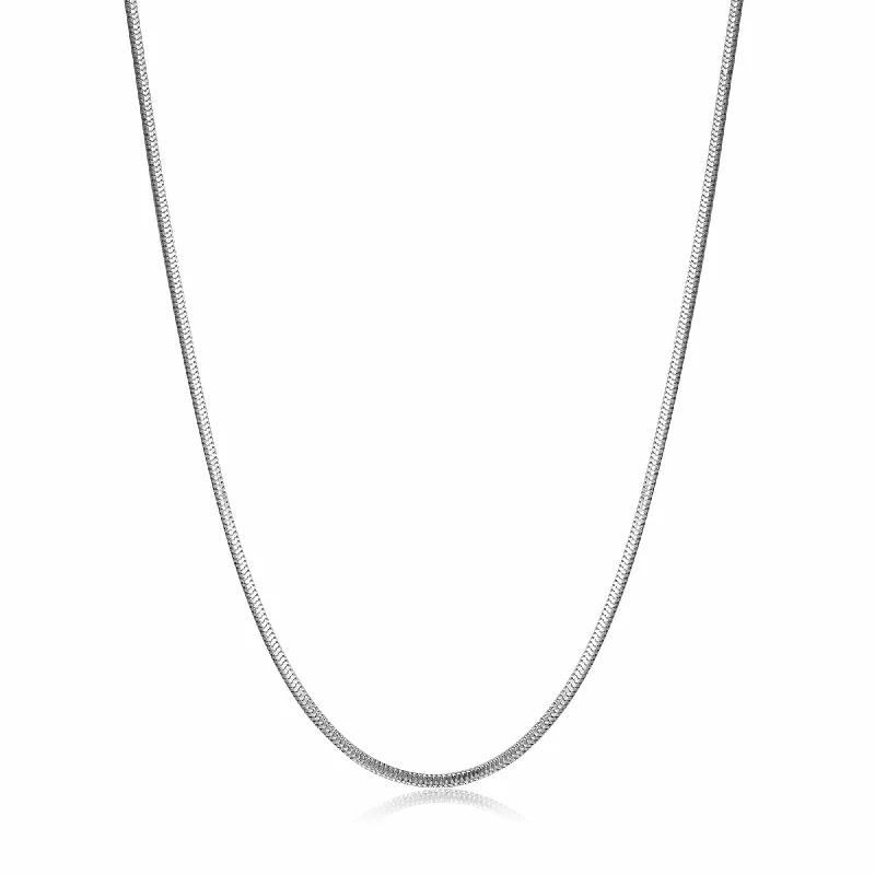 women's necklaces with statement diamonds -Silver Snake Chain Necklace