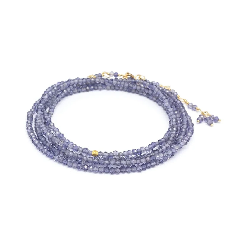 women's necklaces with floral pattern -Iolite Wrap Bracelet & Necklace