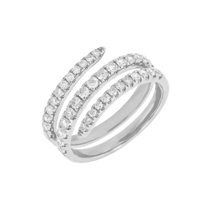 women's engagement rings with round diamond -Round Diamond Wrap Ring