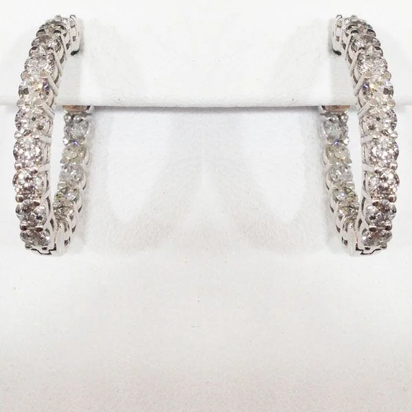 women's earrings with sparkling diamonds -14k White Gold Diamond Earrings