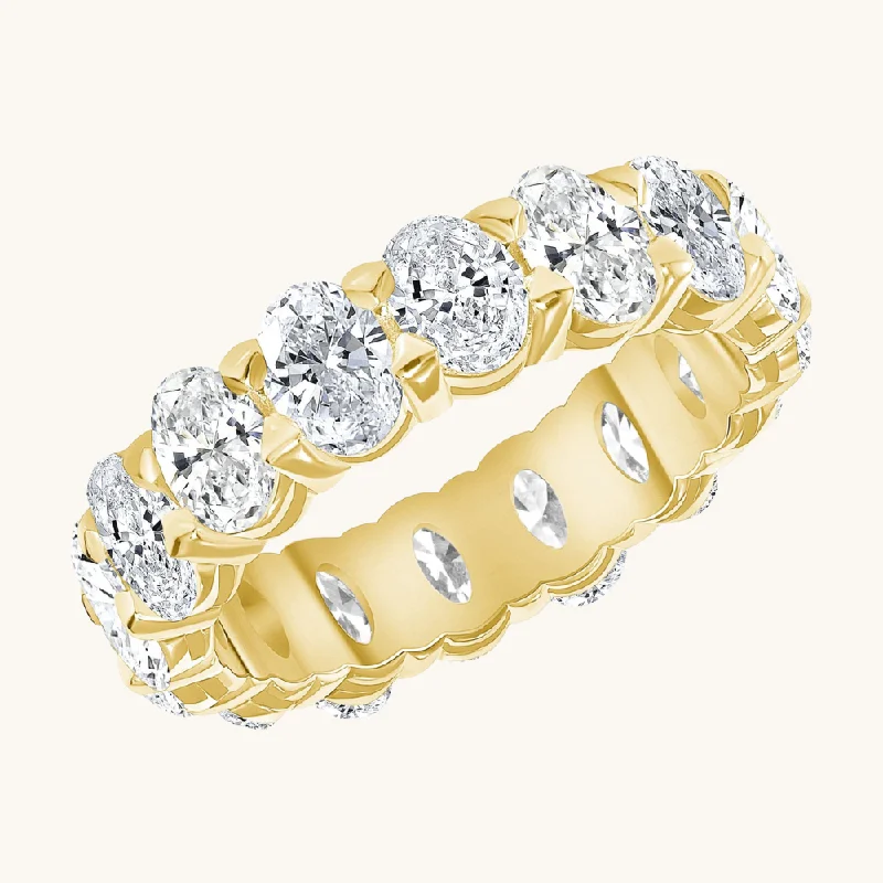 women's engagement rings with marquise cut diamond -Large Diamond Oval Eternity Band