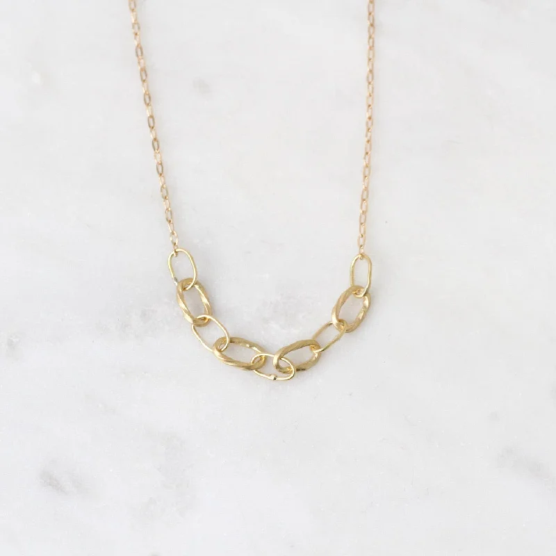 women's necklaces diamond -18k Gold Baby Bowline Segment Necklace