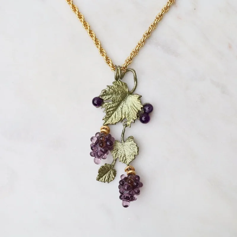 women's necklaces with choker style -Wild Grape Vine Pendant Necklace