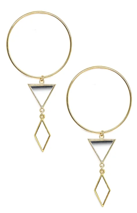 women's earrings with infinity symbol -Gilded Geometry by Ettika