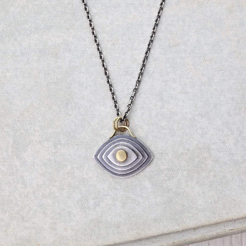 women's necklaces with geometric shape -Golden Eye Necklace