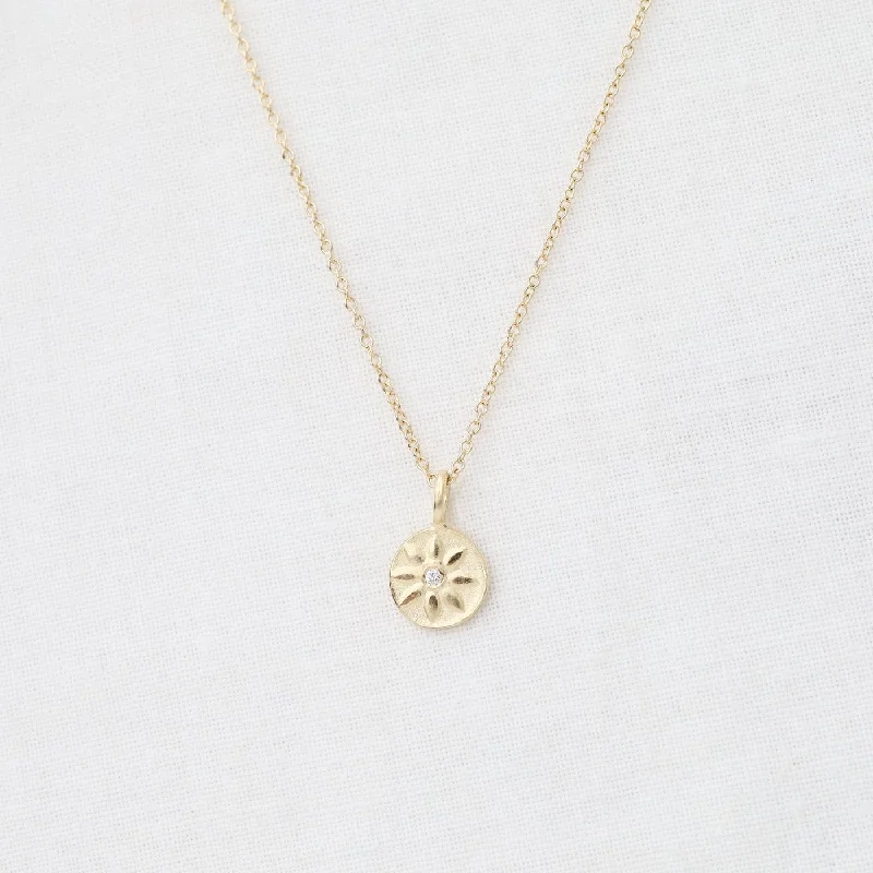 women's necklaces with layered look -Lotus Diamond Delicate Necklace