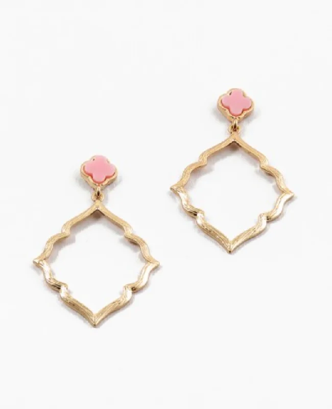 women's earrings with multi-layered design -Clover Quatrefoil Earrings