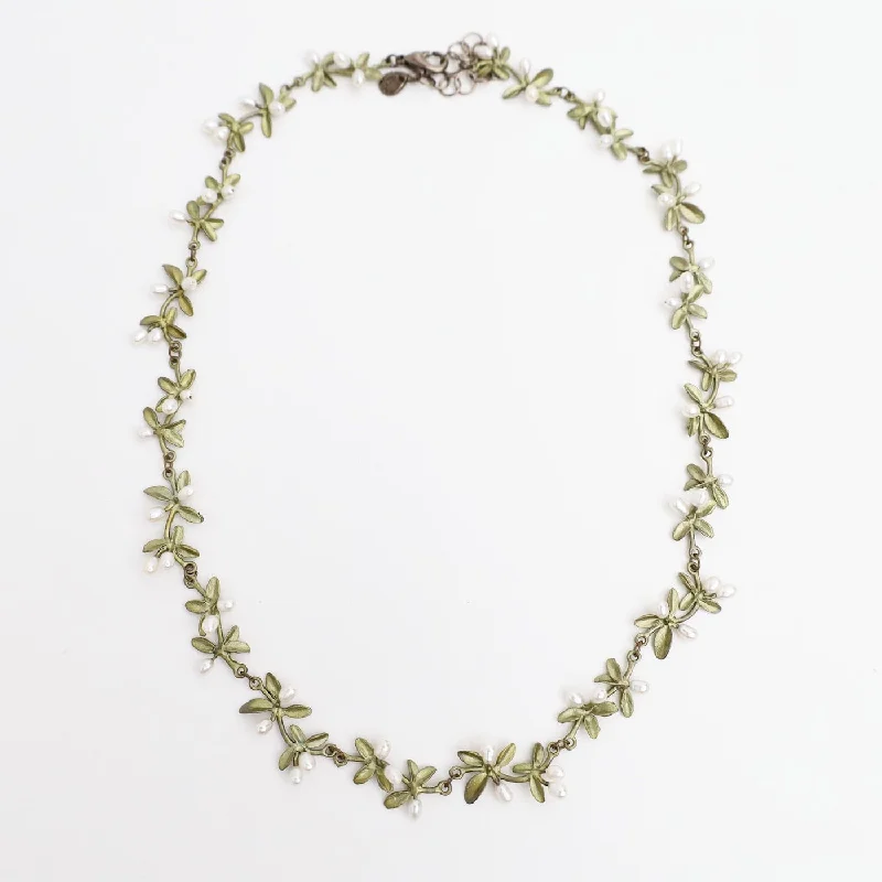 women's necklaces with cubic zirconia -Flowering Thyme Collar Necklace