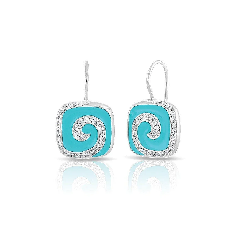 women's earrings with emerald -Swirl Earrings