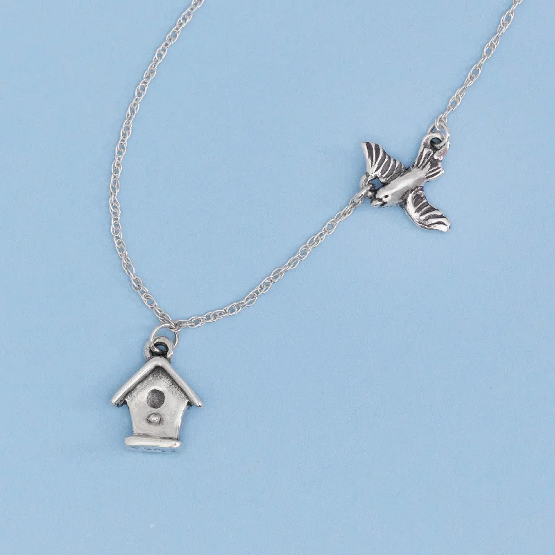 women's necklaces with clasp design -Birdhouse Necklace