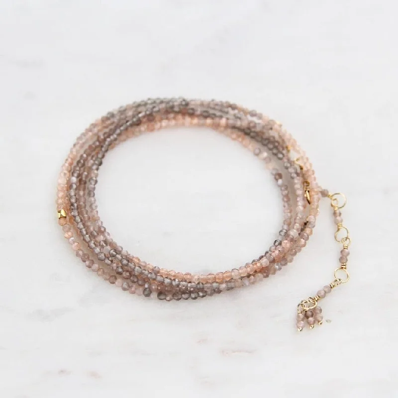 women's necklaces with celestial charm -Ombre Mink Wrap Bracelet & Necklace