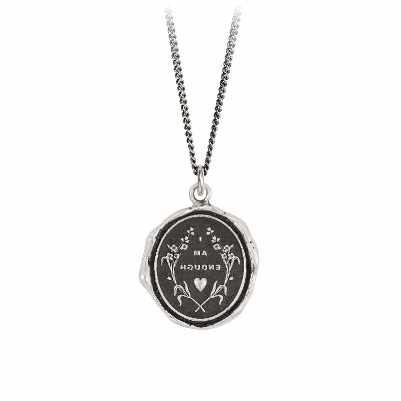 women's necklaces with solitaires -I Am Enough Talisman Necklace