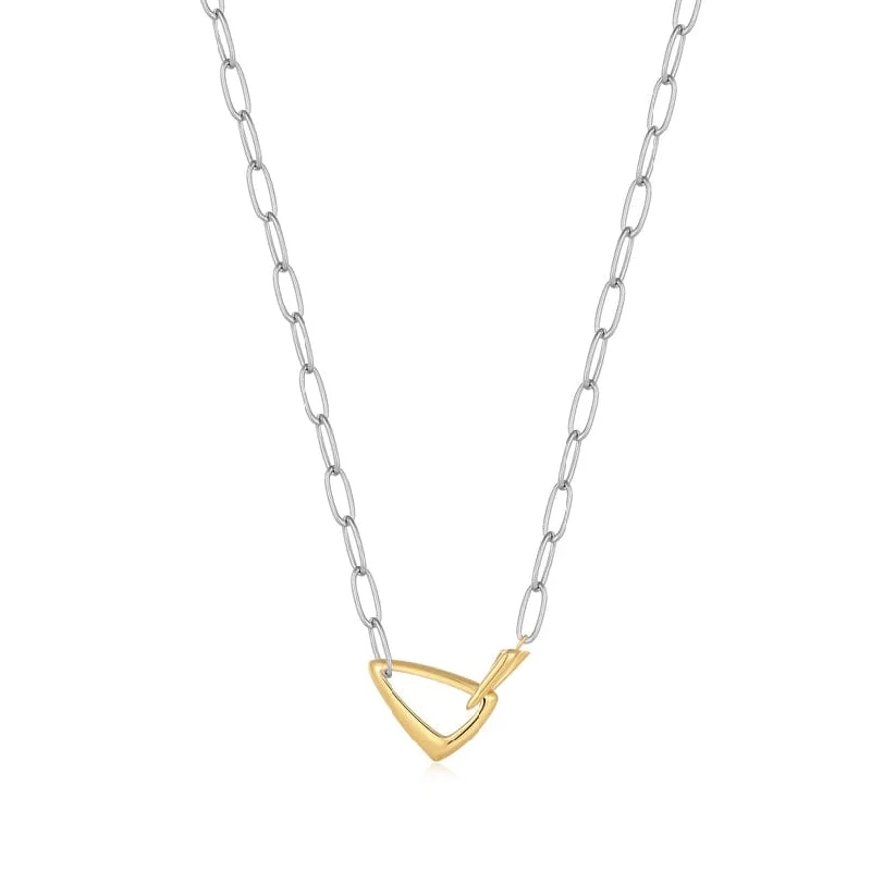 women's necklaces with elegant gemstones -Silver Arrow Link Chunky Chain Necklace