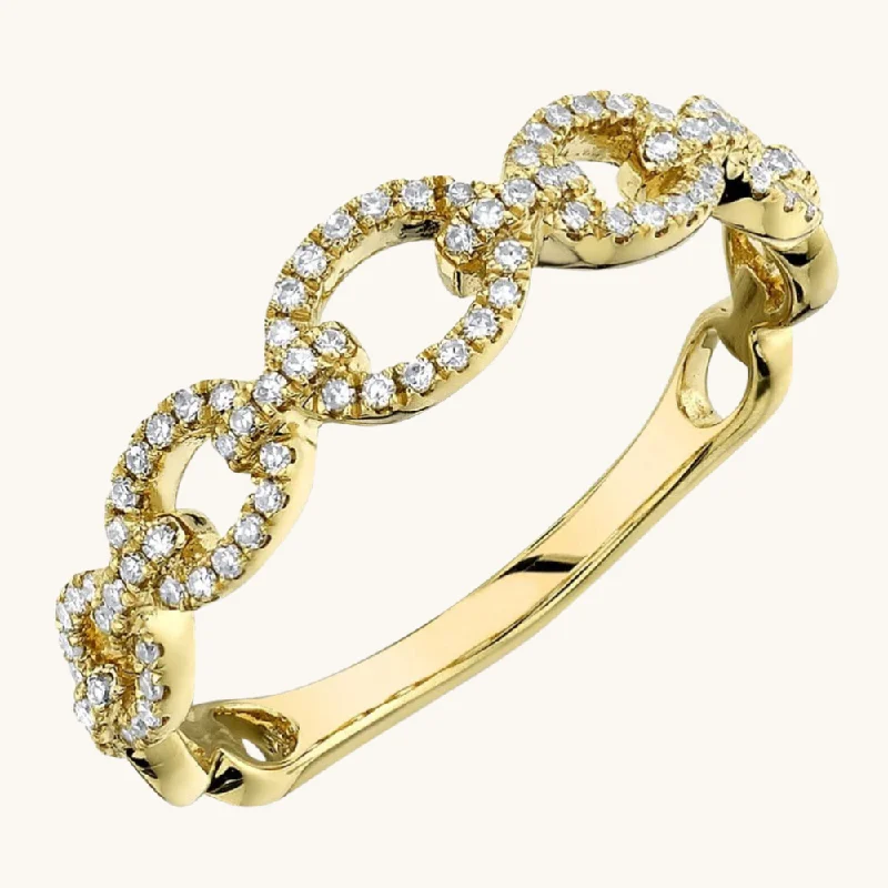 women's engagement rings with subtle elegance -Diamond Chain Band