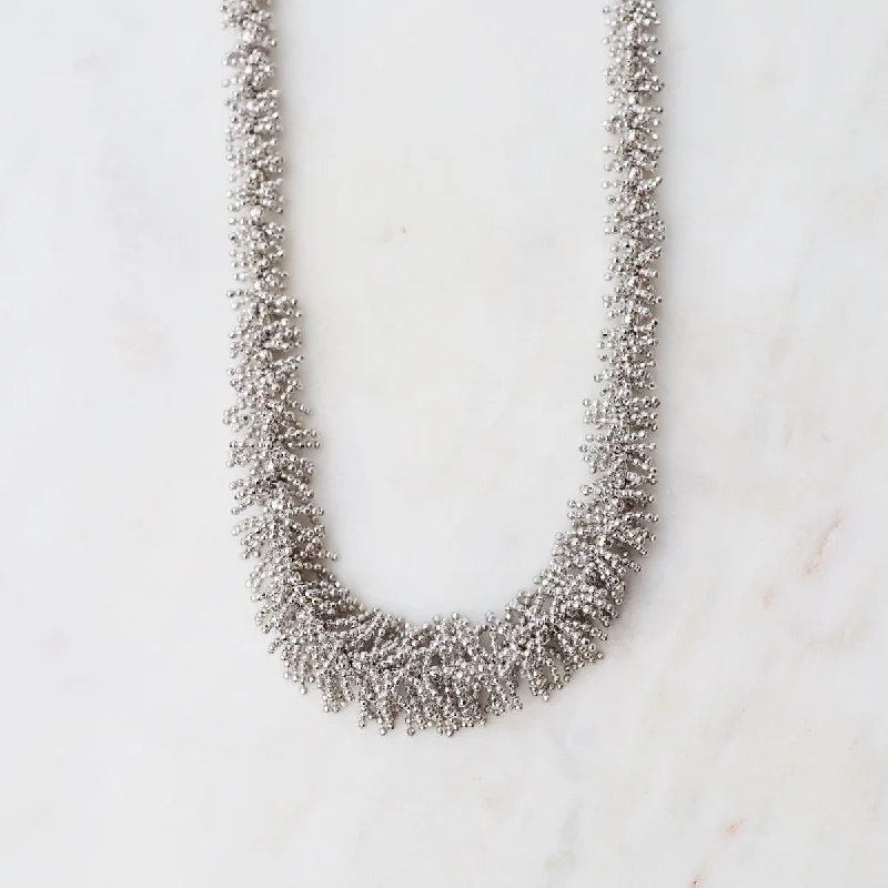 women's necklaces with polished finish -Graduated Fuzzy Necklace