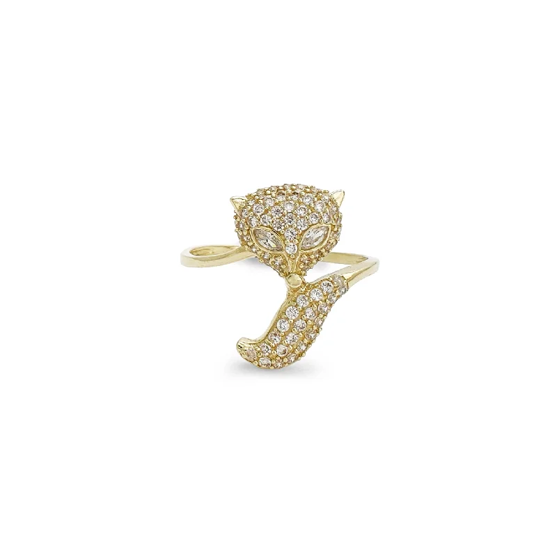 women's rings with solitaire diamond -Ornate Foxtail Ring (14K)