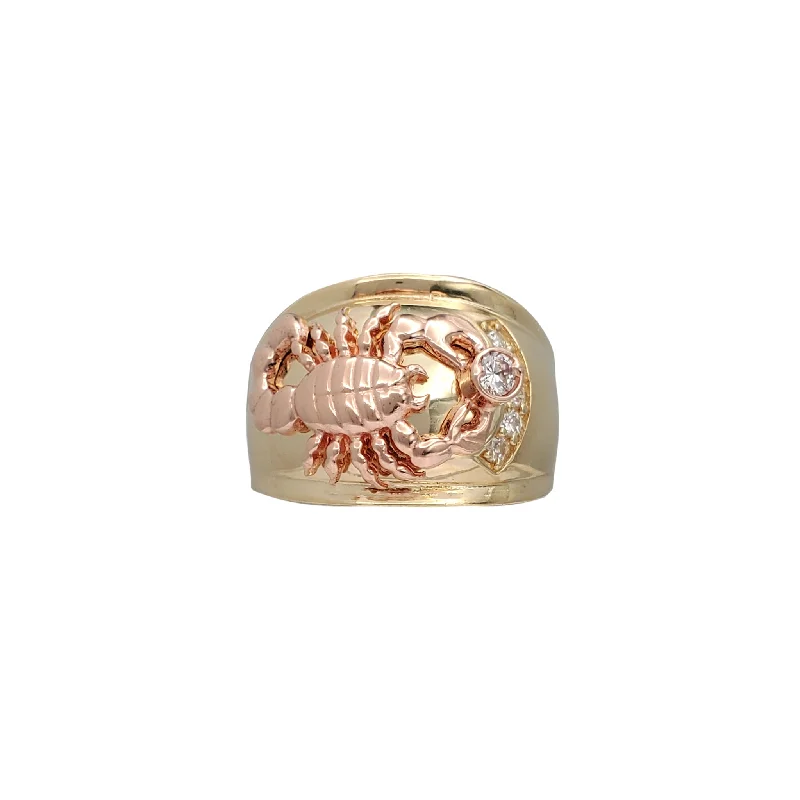 women's rings with sapphire -Zirconia Scorpion Men's Ring (14K)