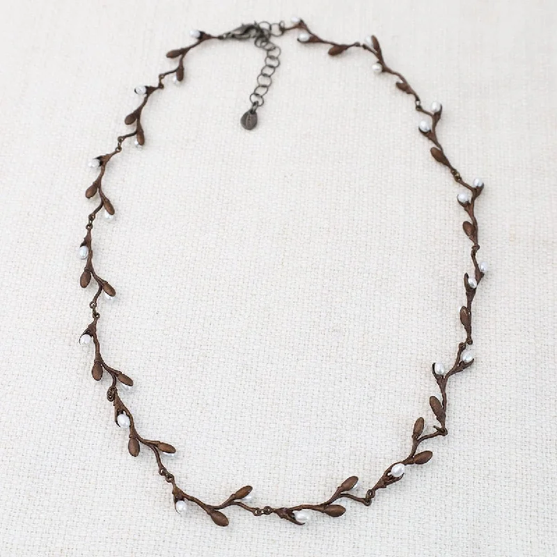 women's necklaces with modern flair -Pussy Willow Delicate Necklace