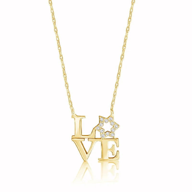 women's necklaces with radiant-cut stone -Love Letter Necklace - Gold Plated